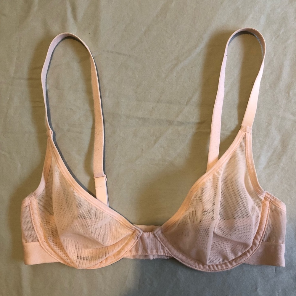 Negative Underwear Sieve Demi Bra in Peach Size 32B